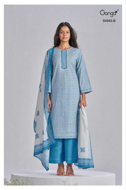 Ganga hanima 4945 wholesale dealers for dress materials in chennai
